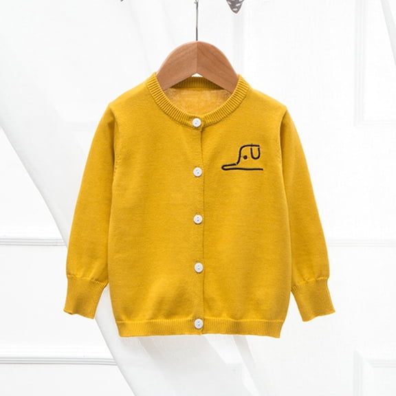 Cowsor Little Girl Knit Cardigan Sweater - Toddler Button Down School Uniforms Cardigan