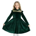 thumbnail image 1 of Cowsor Little Girl Ruffle Fall Winter Long Sleeve Dress Printed Party Holiday Clothes, 1 of 3