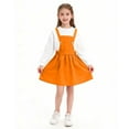 thumbnail image 1 of Cowsor Little Girls Corduroy Overall Dress Strap Suspender Dress Set, 1 of 6