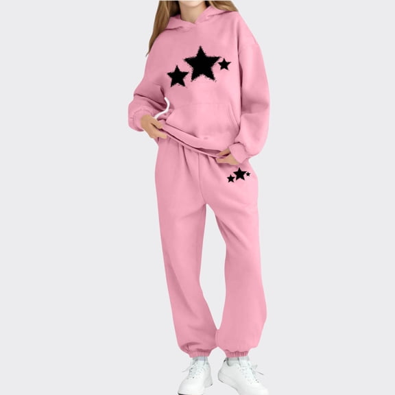 Cowsor Little Girls Outfits 2 Piece Toddler Long Sleeve Sweatshirt Leggings Pants Clothing Set