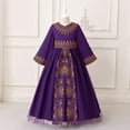 thumbnail image 1 of Cowsor Muslim Girls' Embroidered Princess Dress – Long Sleeve, with Bag (4-8Y), 1 of 7