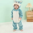 thumbnail image 1 of Cowsor Newborn Baby Boys Cotton Romper Outfits Infant Long Sleeve One-Piece Toddler Button Jumpsuits, 1 of 7