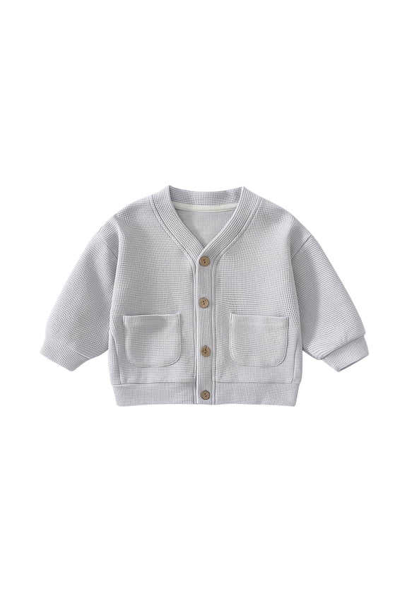 Newborn Baby Girl Boy Cute Long Sleeve Button Up Cardigan Toddler Knit Sweater Infant Fall Winter Clothes