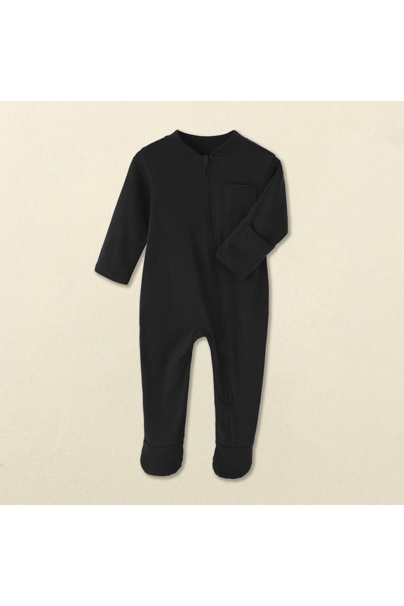 Organic Cotton Baby Footie Pajamas Newborn Soft Zip Sleeper