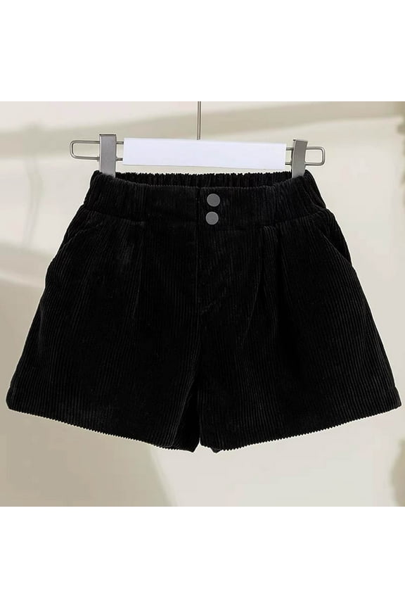 Shorts for Girls 2024 Summer Elastic Waist Solid Linen Wide Leg Shorts Loose Fit Comfy Lightweight Shorts with Pocket