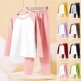 thumbnail image 1 of Cowsor Soft Cotton Pajamas for Toddler Boys Girls Kids Long Sleeve Sleepwear with Leggings Long Johns Thermal Underwear Set, 1 of 3