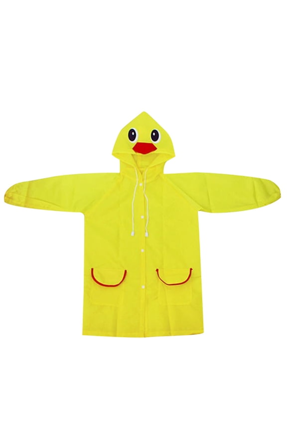 Toddler Animal Shaped Hooded Raincoat Waterproof Portable Hiking Rainwear for 3-8 Years Old Outdoor Activity