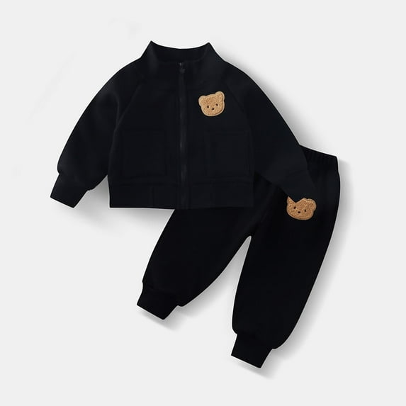 Cowsor Toddler Baby Boy Clothes Infant Long Sleeve Bear Print Tops + Pants Sweatsuit Outfits