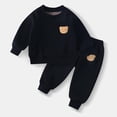 thumbnail image 1 of Cowsor Toddler Baby Boy Clothes Infant Long Sleeve Bear Print Tops + Pants Sweatsuit Outfits, 1 of 3