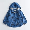 thumbnail image 1 of Cowsor Toddler Baby Boys Girls Hooded Jacket Windbreaker Lightweight Print Coat Autumn Long Sleeve Windproof Outwear, 1 of 7