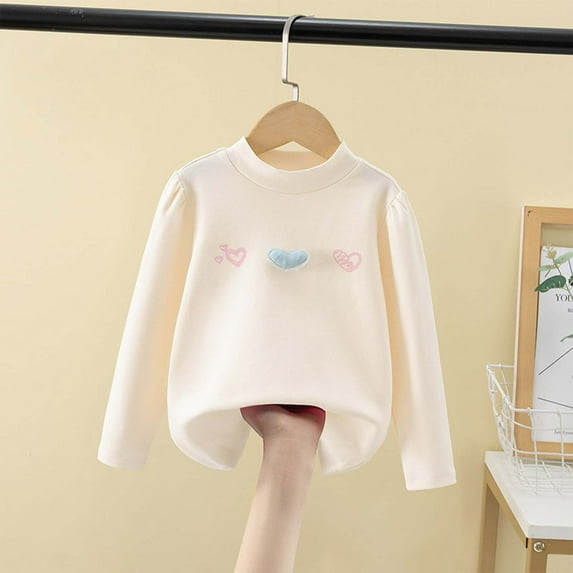 Cowsor Toddler Baby Girl Basic T-Shirt Blouse Top Kid Puff Long Sleeve Pullover Girl Cotton Clothes
