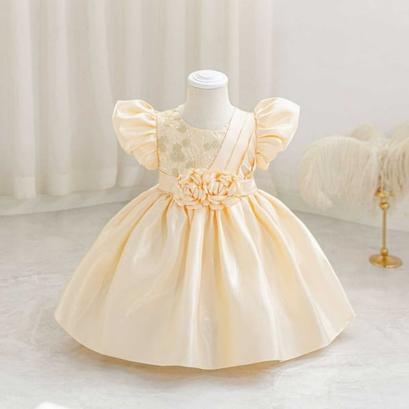 Cowsor Toddler Baby Girl Butterfly Tutu Dress Bowknot Princess Flower Girl Wedding Pageant Birthday Party Dresses