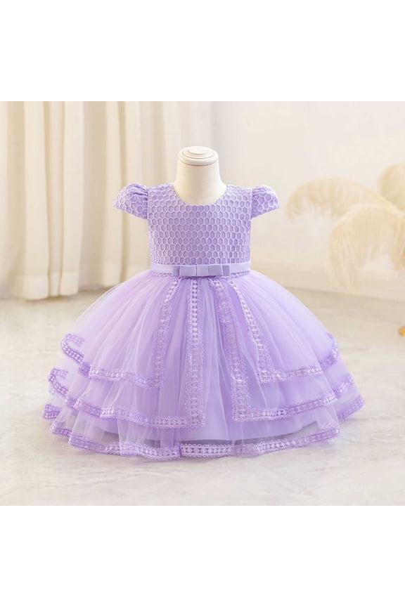 Toddler Baby Girl Butterfly Tutu Dress Bowknot Princess Flower Girl Wedding Pageant Birthday Party Dresses