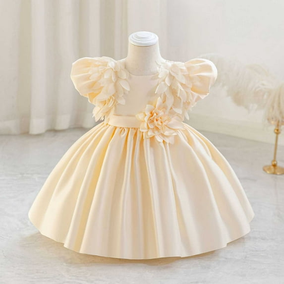 Cowsor Toddler Baby Girl Butterfly Tutu Dress Bowknot Princess Flower Girl Wedding Pageant Birthday Party Dresses