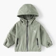 thumbnail image 1 of Cowsor Toddler Boys Girls Windbreaker Casual Outerwear Kids Lightweight Zip Hooded Jacket Baby Cute Dust Coat, 1 of 3