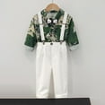 thumbnail image 1 of Cowsor Toddler Dress Suit Baby Boys Clothes Sets Bowtie Shirts Suspenders Pants Gentleman Outfits Suits, 1 of 7