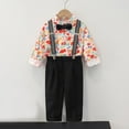 thumbnail image 1 of Cowsor Toddler Dress Suit Baby Boys Clothes Sets Bowtie Shirts Suspenders Pants Gentleman Outfits Suits, 1 of 6