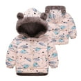 thumbnail image 1 of Cowsor Toddler Girl Winter Coat Baby Boys Fleece Warm Cute Bear Ear Hooded Jacket Clothes, 1 of 7