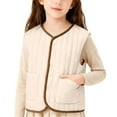 thumbnail image 1 of Cowsor Toddler Girls Boys Fleece Vest Kids V-Neck Vest Jacket Lightweight Sleevless Fall Winter Warm Outerwear, 1 of 7