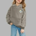 thumbnail image 1 of Cowsor Toddler Girls Fleece Hoodies Cute Panda Printed Hooded Sweatshirts Long Sleeve Pullover Tops with Pocket, 1 of 7