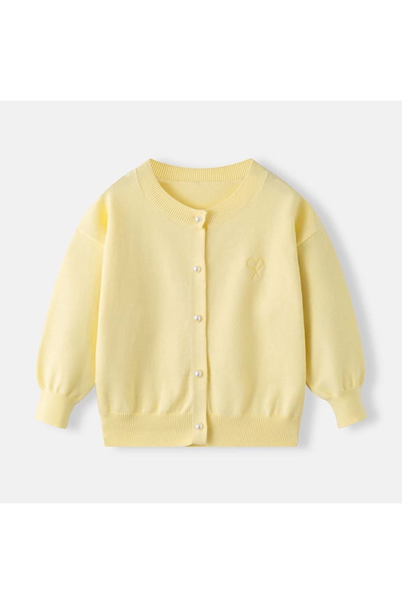 Toddler Girls Knit Cropped Bolero Shrug Little Kids Long Sleeve Open Front Cardigan Sweater