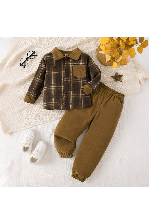 Toddler Kids 2 Piece Set Boys Girls Stand Collar ButtonsQuilted Jacket and Jogger Pants Warm Winter Oufits for