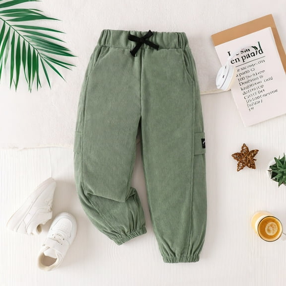 Cowsor Toddler Little Boys Girls Sweatpants Elastic Waist Breathable Workout Athletic Joggers Fall Winter Trousers