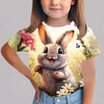 thumbnail image 1 of Cowsor Tween Boys Girls Easter Cute Print Crew Neck Short Sleeve Cotton T Shirt Soft Breathable Casual Easter Top for Kids Daily Wear 3-15 Years, 1 of 5