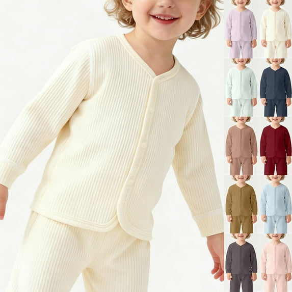 Cowsor Unisex Baby Solid Color Open Front Cardigan Casual Lightweight Jacket Cute Spring Fall Top for 6 Months-4 Years Old Daily Wear