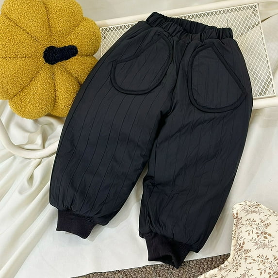 Cowsor Unisex Kids Wool Loop Full-Length Pants, Breathable Comfy Fit, Versatile for School, Playdates & Holiday Parties (2-12Y Sizes)
