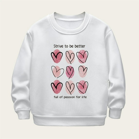 Cowsor Valentines Sweatshirt Women Cute Love Heart Graphic Long Sleeve Shirts Casual Crewneck Pullover Tops