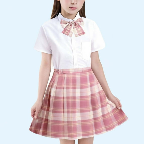 Cowsor Women's College Style JK Plaid Pleated Skirt School Cheerleading Mini Skirt Sports Tennis Skirt Send Bow Tie