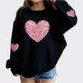 thumbnail image 1 of Cowsor Womens Varsity Oversized Sweatshirt Crewneck Long Sleeve Casual Fashion Pullover Top Fall Outfits, 1 of 5