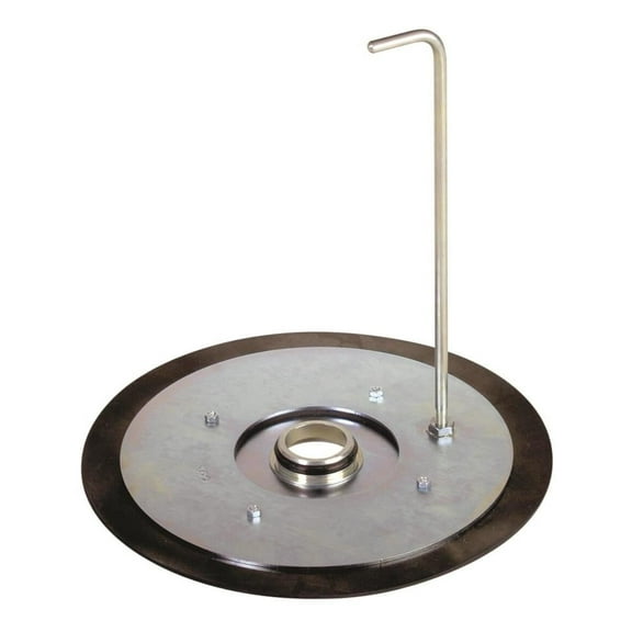Follower Plate, For Container Size 5 gal, Metal, Dia 2 in, Includes Pull Rod