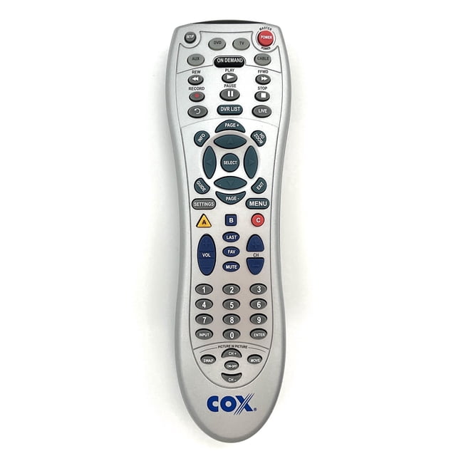 Remote Control And Reciever Cox URC-7820 Replacement Remote Control for HD, DVR & Digital Receivers ...