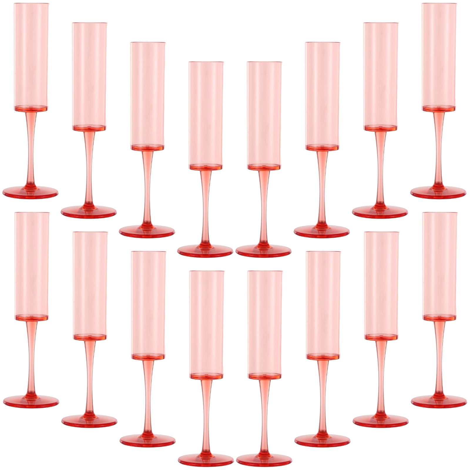 Set de 6 flûtes à champagne en verre diamants 18.5cl Couleur