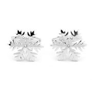 Coxeer Christmas Cufflink Fashion Creative Winter Snowflake Cuff Link Shirt Cufflink