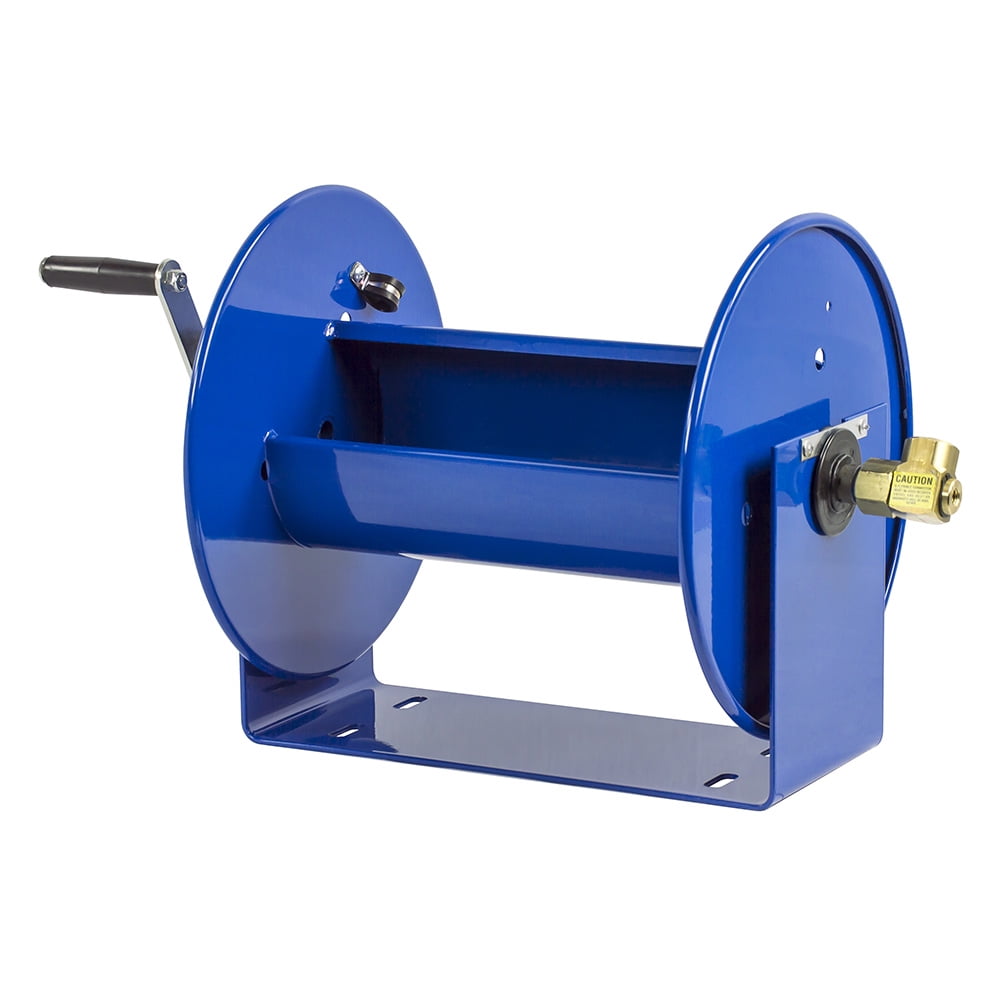 Coxreels 100 Series Compact Hand Crank Lightweight Water and Air Hose Reel, Blue