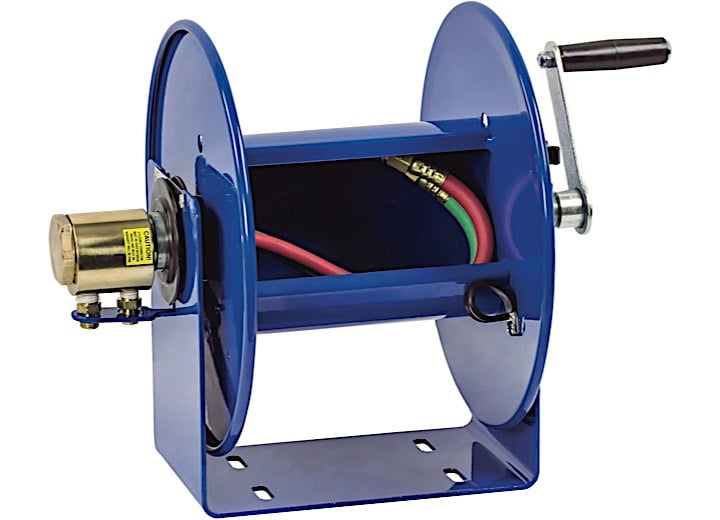 112WL1100 WELDING HAND CRANK HOSE REEL: 1/4IN ID 100FT TWIN CAPACITY LESS HO