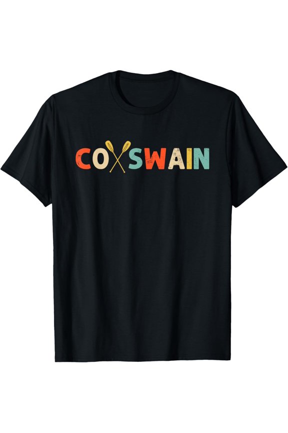 Coxswain Funny Rowing Crew Retro Steersman Boat Racing T-Shirt