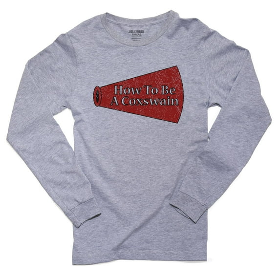 Coxswain Red Megaphone - How to Be One - Crew Men's Long Sleeve Grey T-Shirt