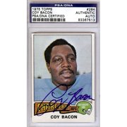 Coy Bacon Autographed 1975 Topps Card #284 San Diego Chargers PSA/DNA #83367513