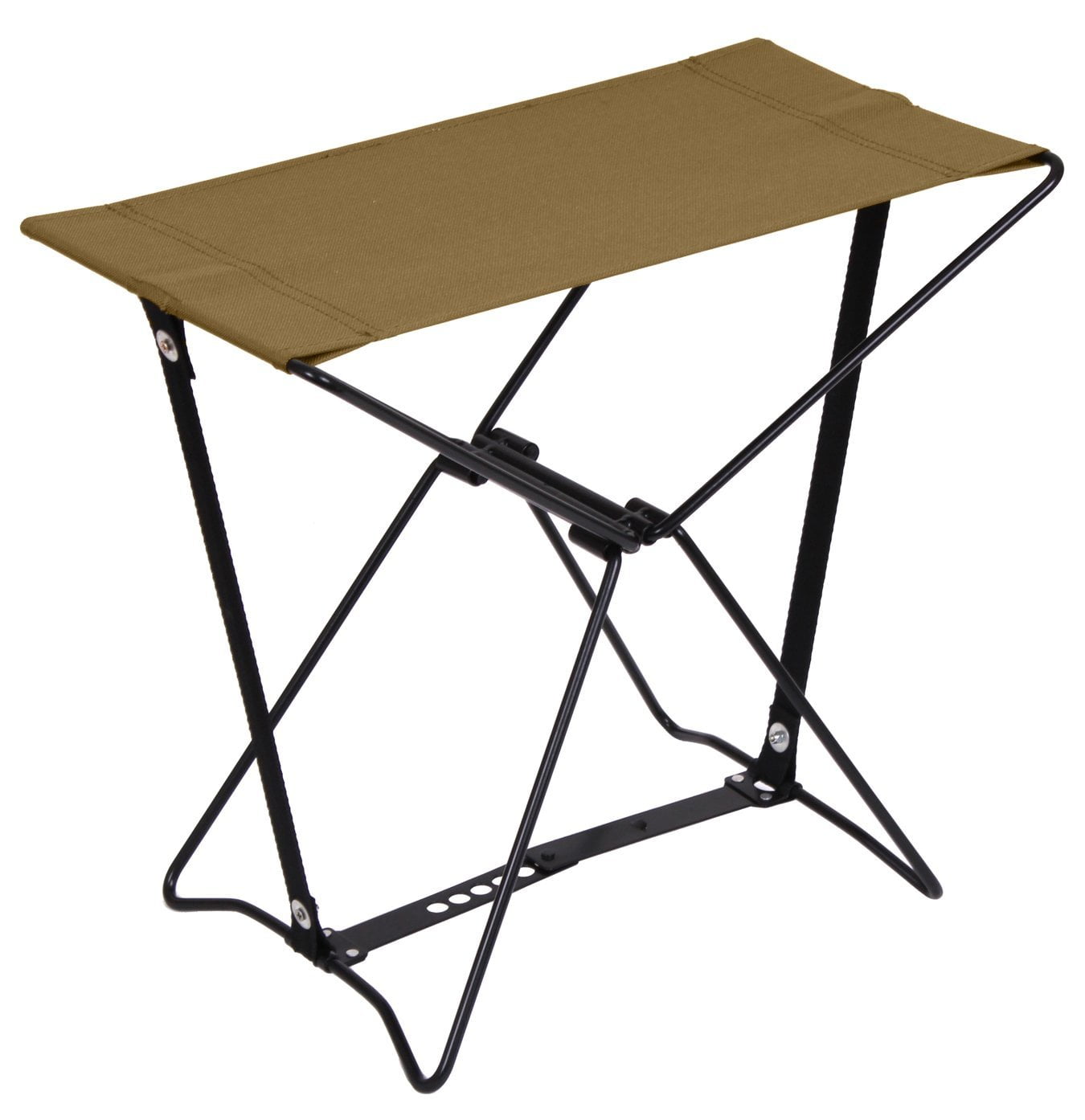 Coyote Brown Heavy Duty Folding Camp Stool with PVC