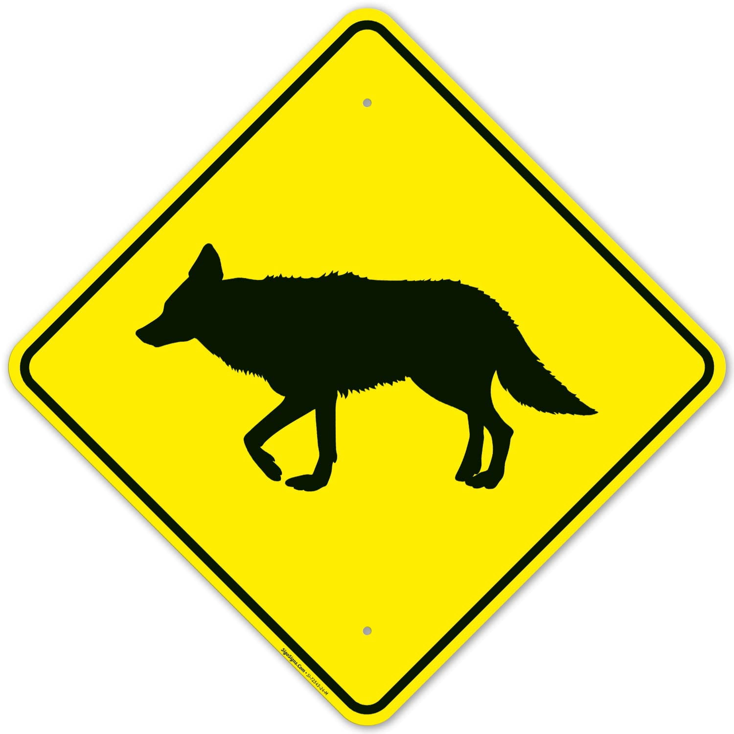 Coyote Crossing Sign, 24x24 Inches, Rust Free .063 Aluminum, Fade ...