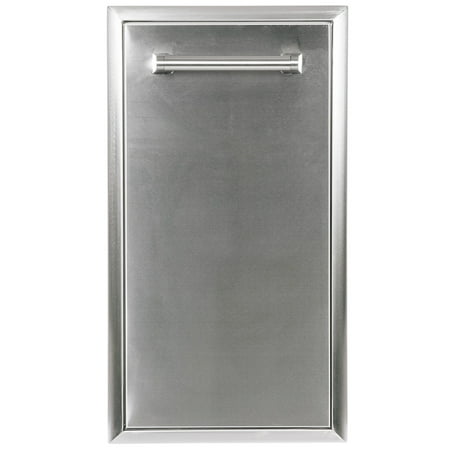 Coyote - 13-Gal. Touchless Pull Out Trash and Recycling Bin - Stainless Steel