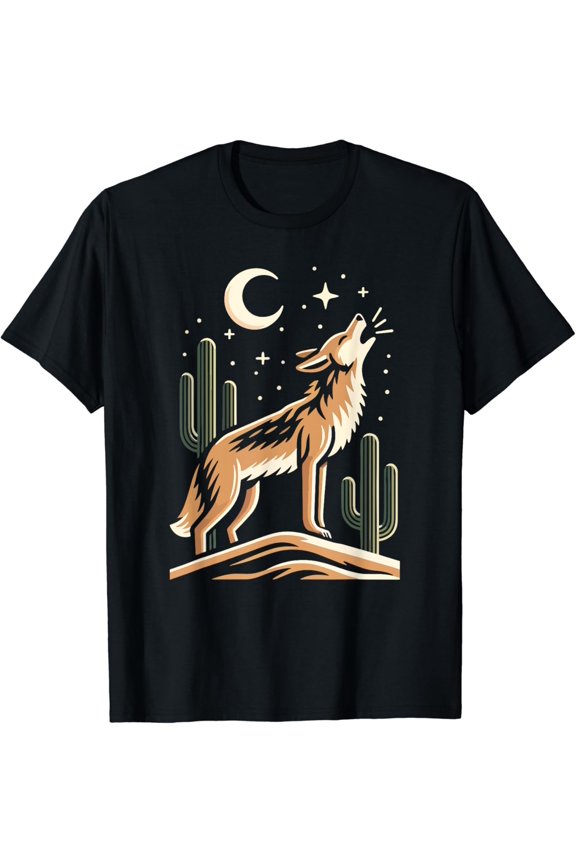 Coyote Desert Saguaro Cactus Nature T-Shirt