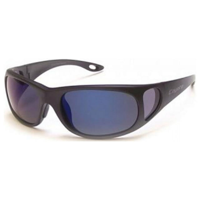 Coyote Eyewear 680562072228 P-22 Black Gray - Blue Mirror- Sportsman P-Series Polarized Aviator Sunglasses
