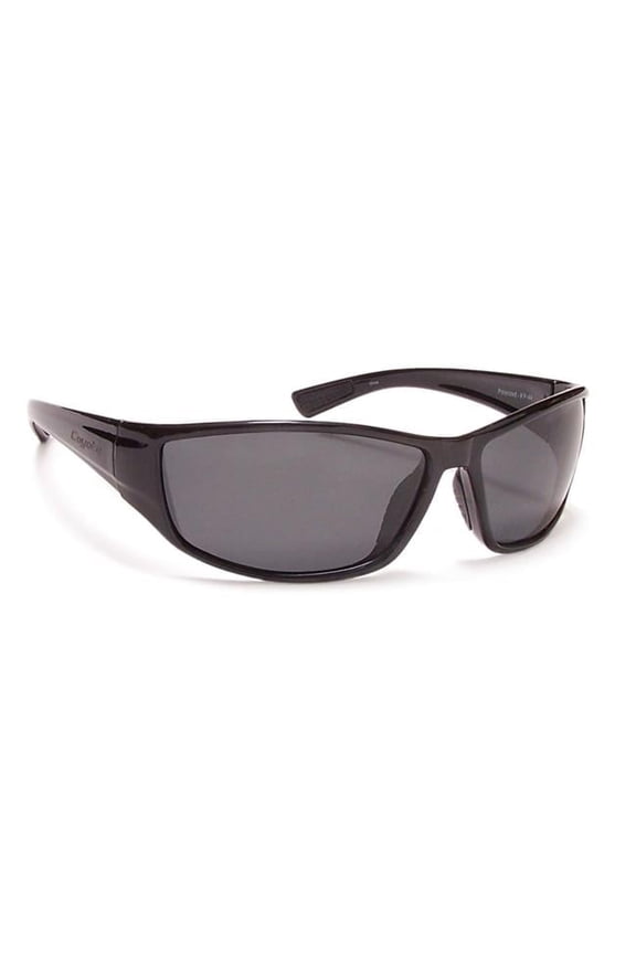 680562075731 P-44 Polarized Polycarbonate Sunglasses, Black & Gray
