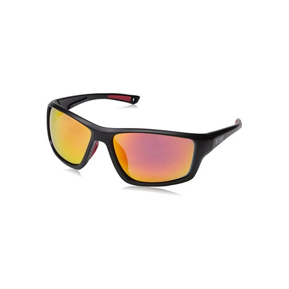 Coyote Eyewear 680562500530 FP-04 Floating Polarized Sunglasses, Matte Black, Gray & Red Flash