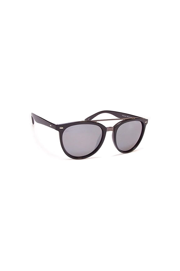 Coyote Downtown Polarized Retro Cool Black-Gun/Gray Silver Mirror Sunglasses